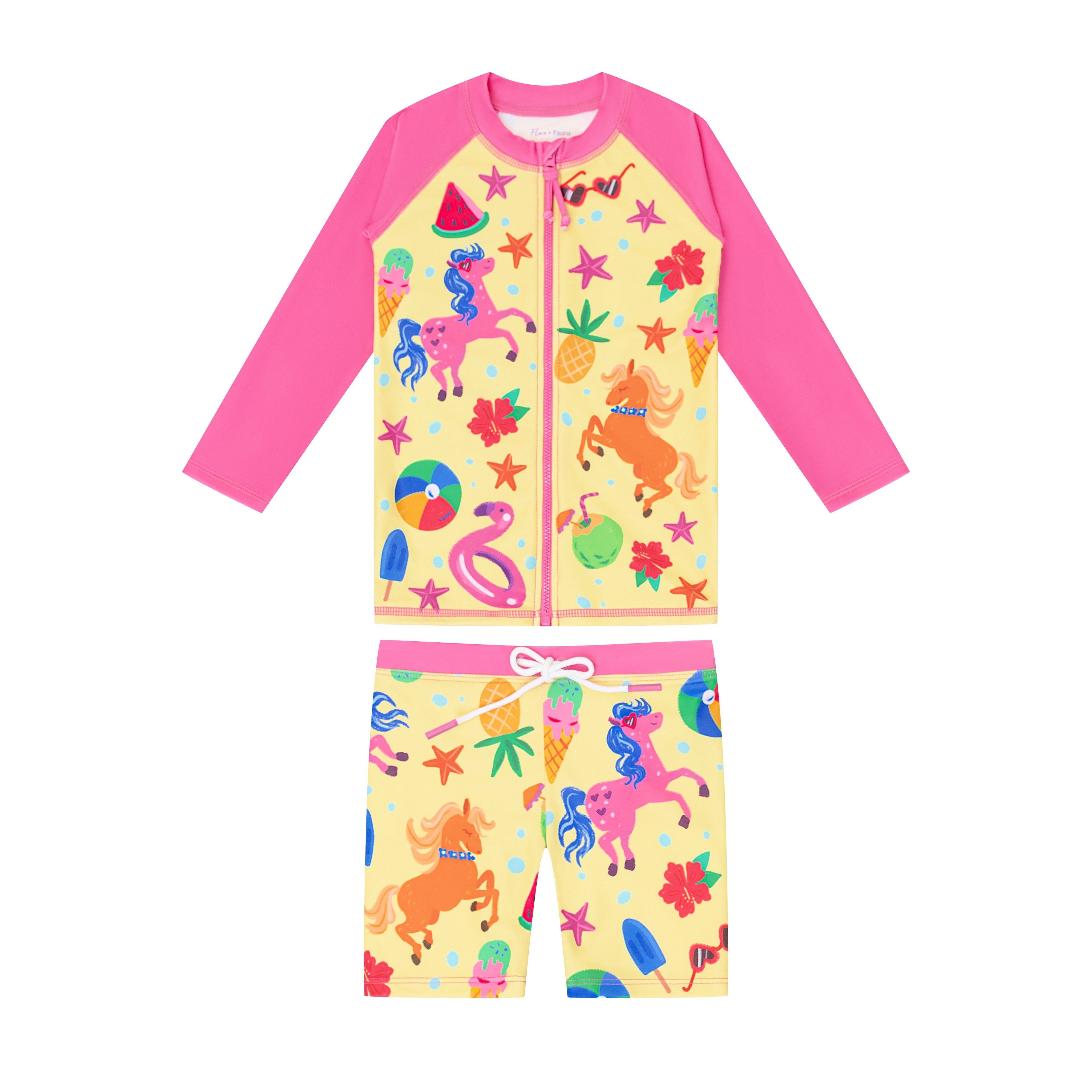 The 'Seaside Pony' 2-Piece Swim Set